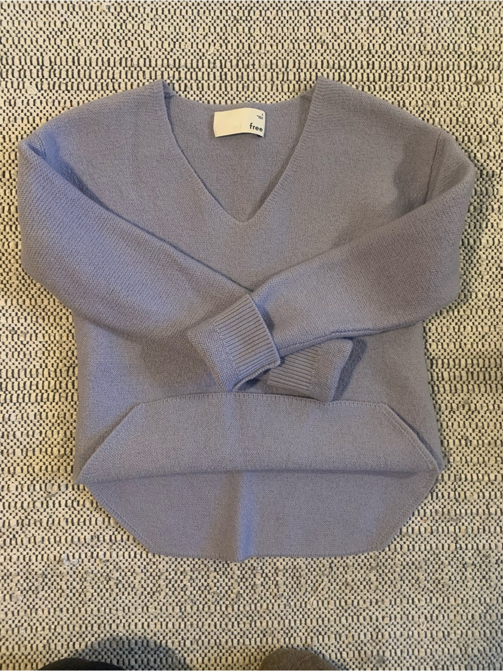 Wilfred Free "Wolter" Merino Wool V-Neck Sweater - Lilac (Size S)